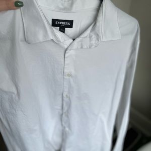 Mens Express slim fit button down dress shirt